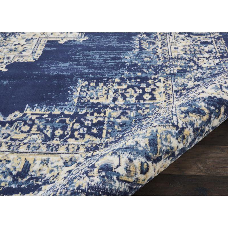 Nourison Grafix GRF14 Navy Blue Area Rug 7'10" x 9'10"