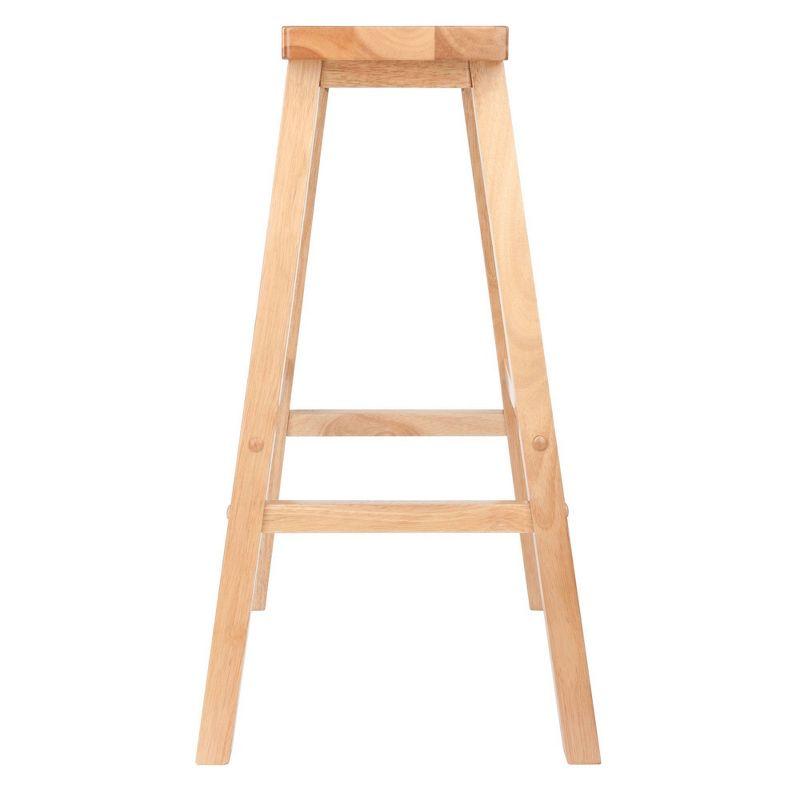 Natural Beech Wood 29" Saddle Seat Bar Stool