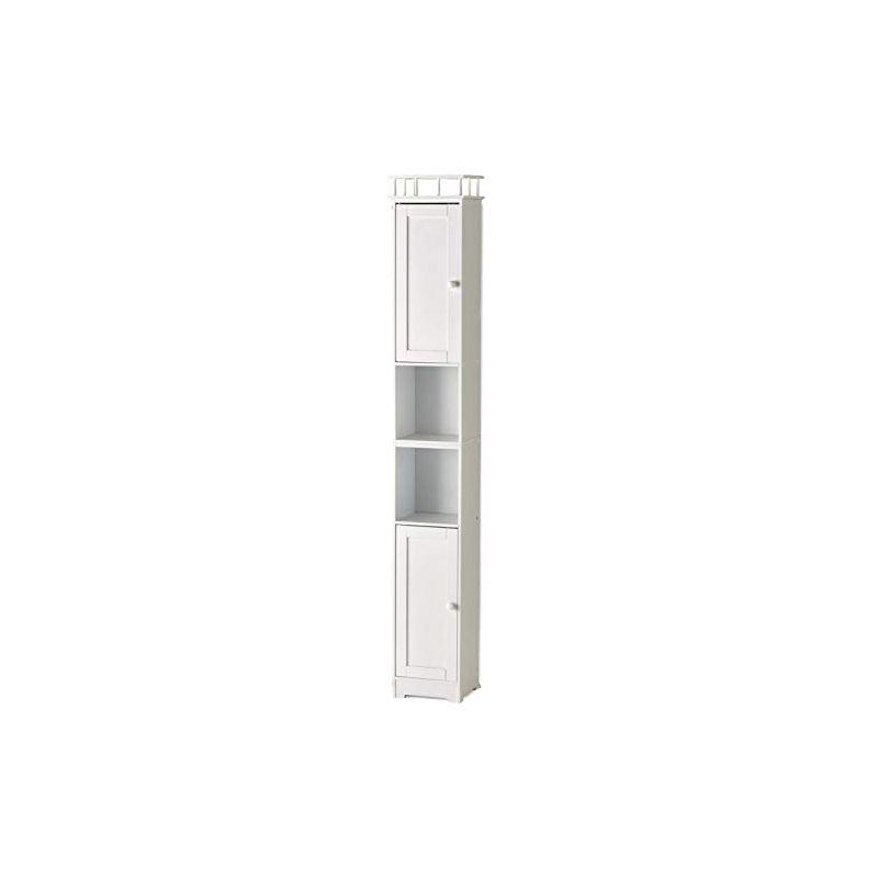 The Lakeside Collection Slim Storage Bathroom Cabinets - White