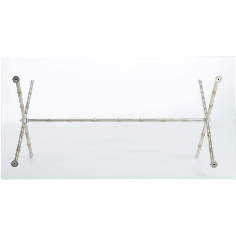Brogen Coffee Table - Silver/Clear Glass - Safavieh
