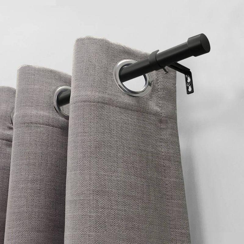 Decorative Drapery Curtain Rod with End Cap Finials - Lumi Home Furnishings