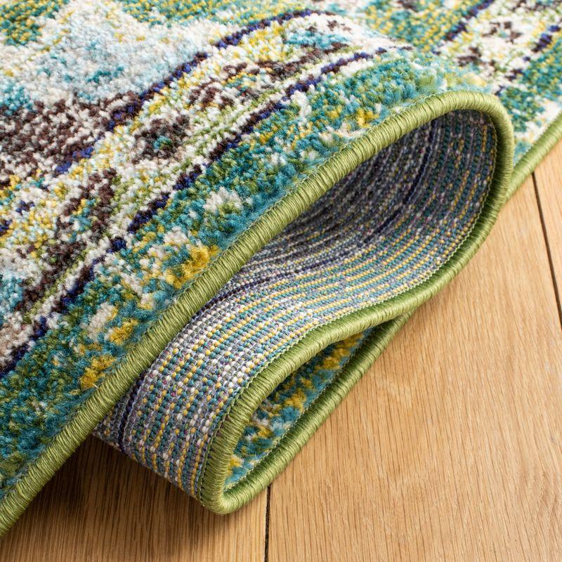 Madison MAD484 Power Loomed Indoor Area Rug - Green/Light Blue - 8'x10' - Safavieh
