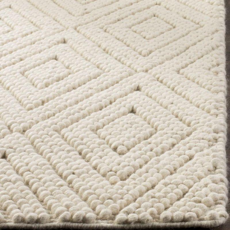 Ivory Elegance Hand-Tufted Wool Rectangular Rug 9' x 12'