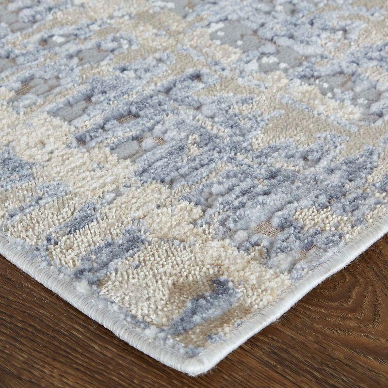 Laina Transitional Gradient & Ombre Tan/Brown/Blue Area Rug