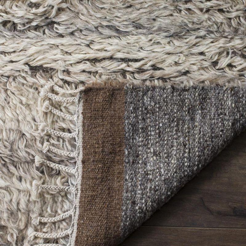 Alimatou Hand Knotted Wool/Cotton Abstract Rug in Gray/Brown