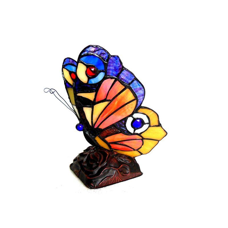 Chloe Lighting Kacy 6 Tiffany-style 1 Light Butterfly Accent Table Lamp 9 Inch Tall