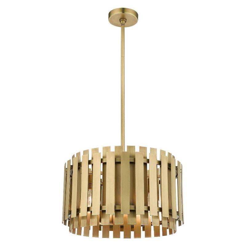 Livex Lighting Greenwich 4 - Light Chandelier in  Natural Brass