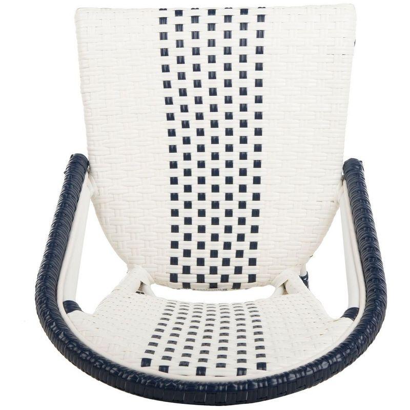 Zoya Chair (Set Of 2) - Indoor/Outdoor - PAT4037 - Blue/White - Safavieh