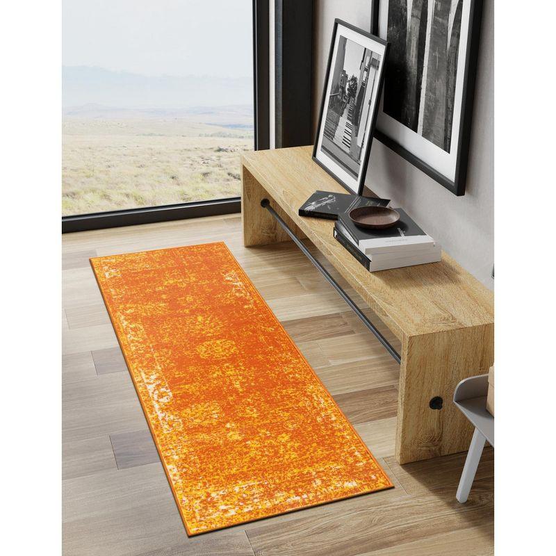 Unique Loom 2' 0 x 13' 0 Sofia Casino Orange Area Rug
