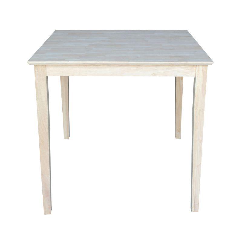 36" Square Solid Wood Counter Height Table with Shaker Legs