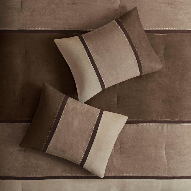 Gracie Mills Kimberly 7-Piece Contemporary Microsuede Comforter Set