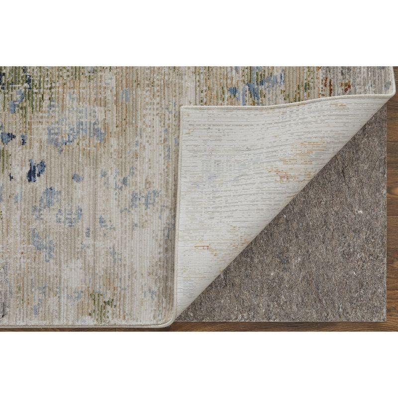 Sonora Modern Abstract Ivory/Blue/Red Area Rug