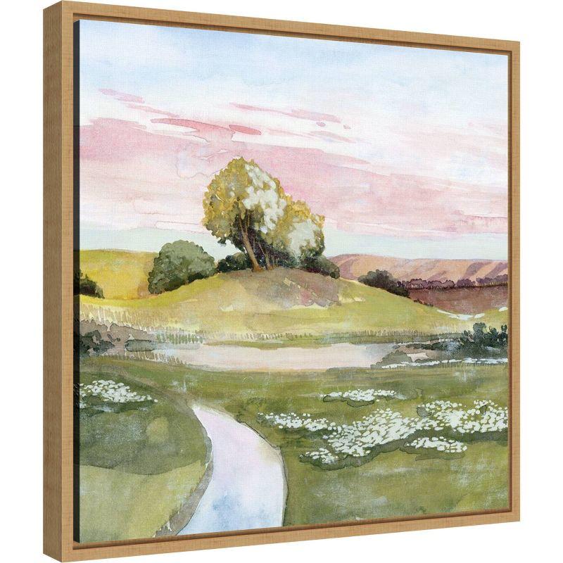 16" x 16" Eastern Light Landscape I by Grace Popp Framed Wall Canvas - Amanti Art: Modern Style, Polystyrene Frame, Sawtooth Back Mount