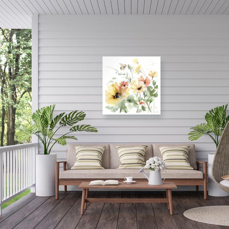 Trademark Fine Art - Katrina Pete 'Sunflower Meadow I' Outdoor Canvas - 18x18