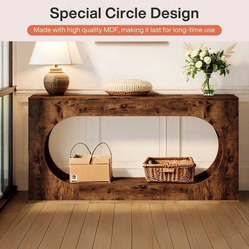 Millwood Pines 63-Inch Console Table,Narrow Sofa Table Behind Couch