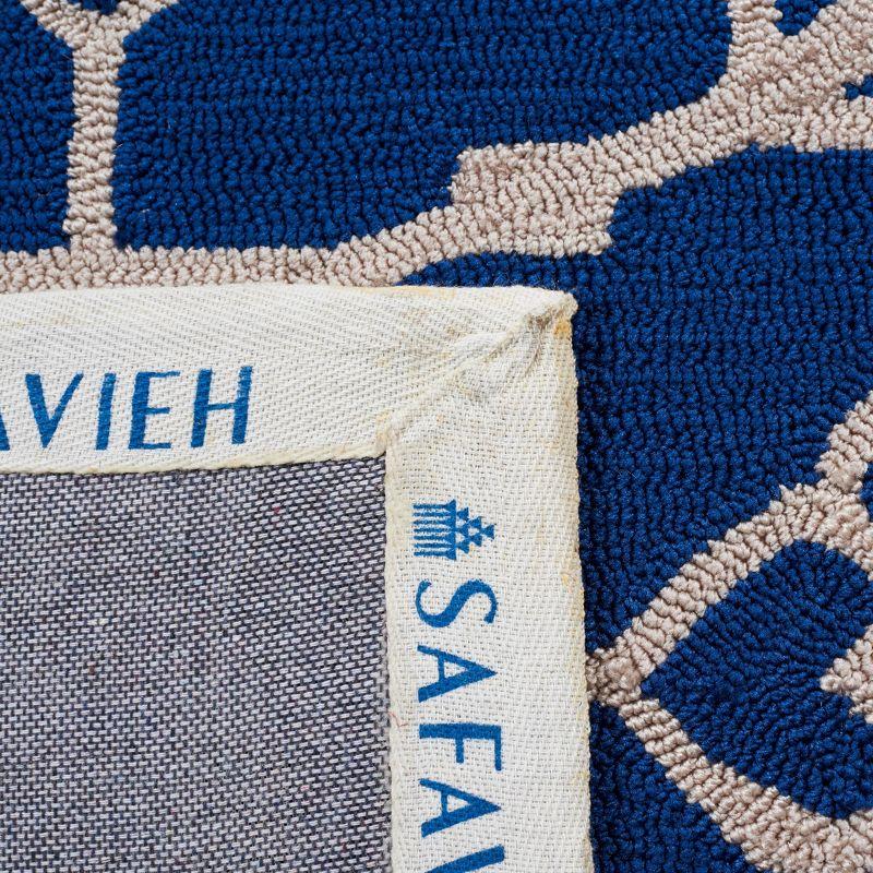 Four Seasons FRS397 Hand Hooked Accent Rug - Navy/Ivory - 2'3"x3'9" - Safavieh.