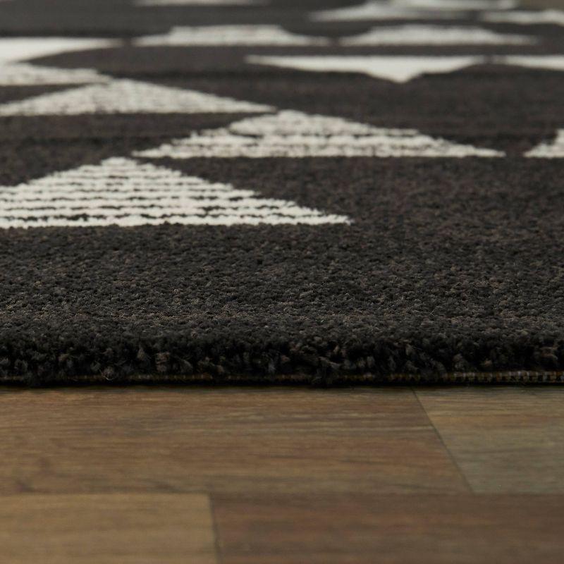 7'10"x10' Phoebe Triangle Kids' Rug Black - Balta Rugs: Geometric Playroom Rug, UV & Stain-Resistant, 8x10 Kids Room