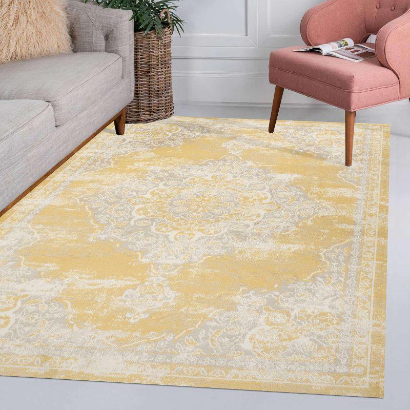 Alhambra Ornate Medallion Modern Indoor Area Rug - JONATHAN Y