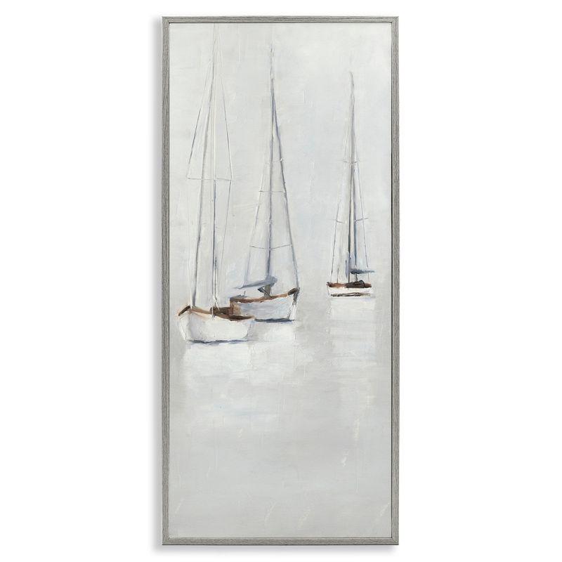 Stupell Industries Grey Sailboats Trio, 13" x 30"