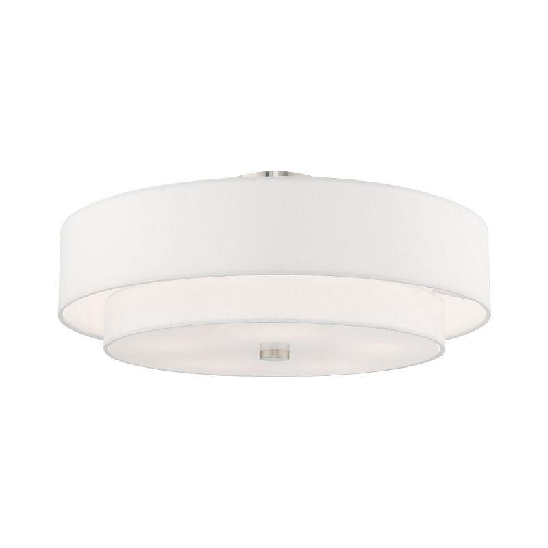 Livex Lighting Meridian 5 - Light Semi-Flush Mount in  Brushed Nickel