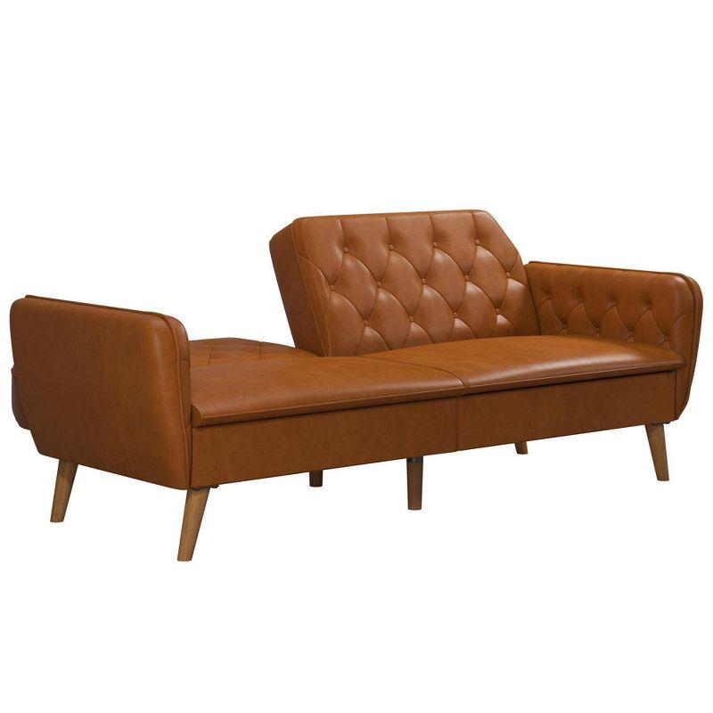 Tallulah Faux Leather Memory Foam Futon