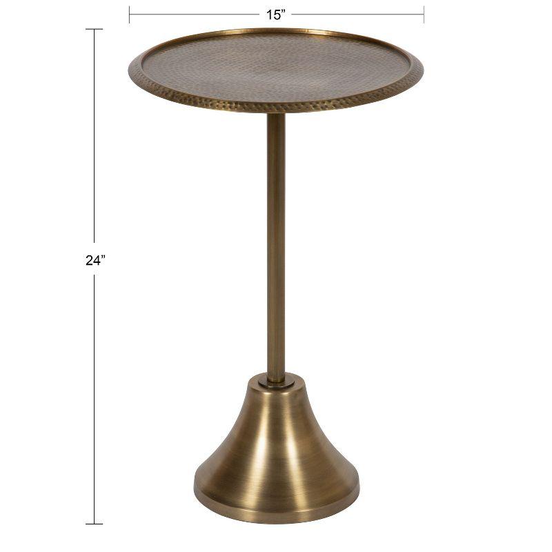 Kate and Laurel Sanzo Round Metal Side Table, 15x15x24, Gold