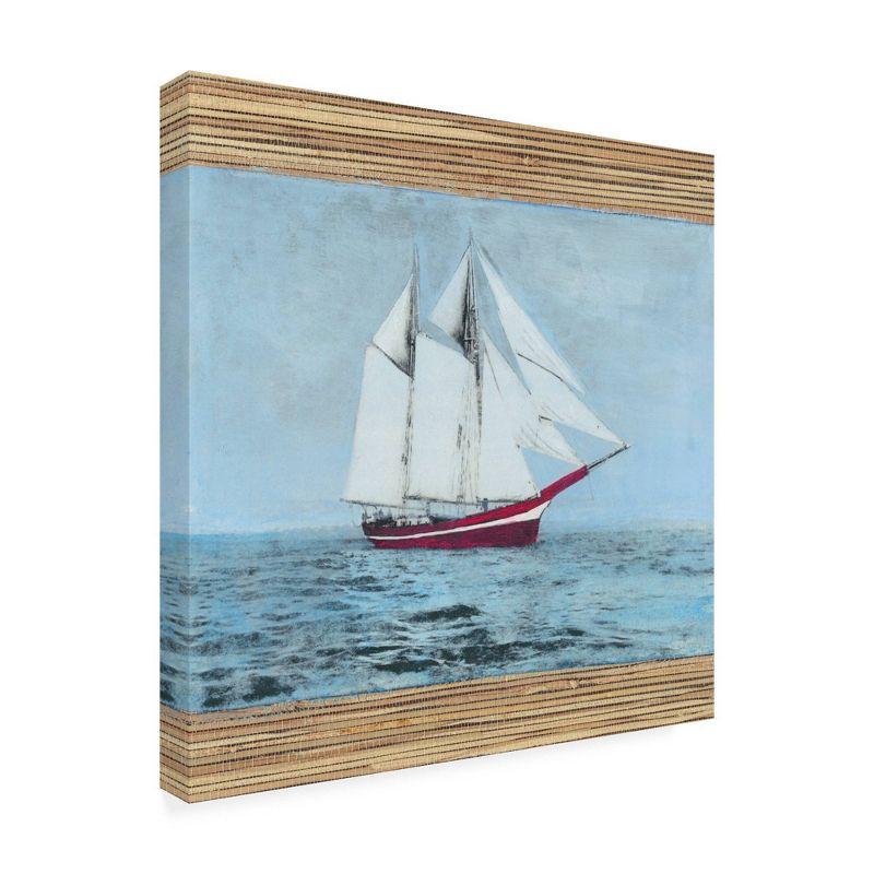 Seagrass Nautical Canvas Art with Sailboat