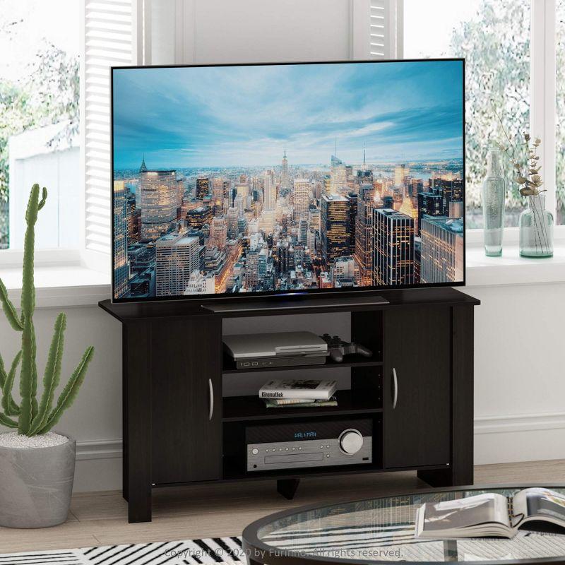 Furinno Econ TV Stand for TV's up To 46" Console Entertainment Center Bookcase Shelves TV Cabinet Media Center for Living Room,Espresso