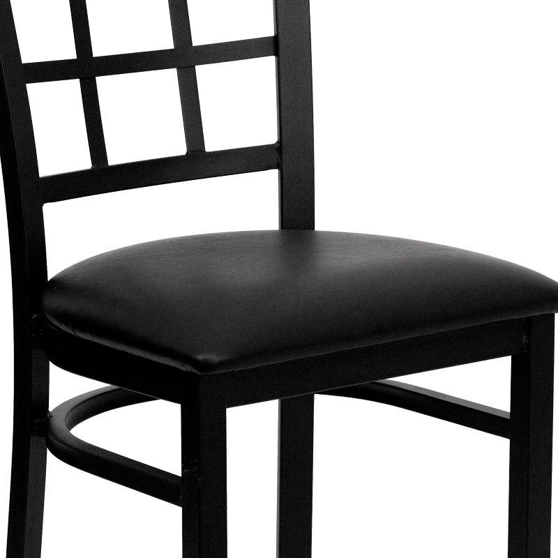 Flash Furniture Black Window Back Metal Restaurant Chair