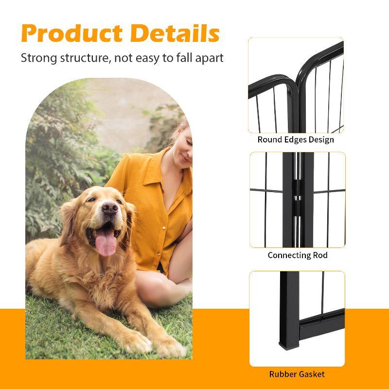 FDW Dog Playpen Pet Dog Fence 2-32 Panels  24/32/40"H Metal Dog Pen Outdoor Exercise Pen with Doors for Large/Medium /Small Dogs for RV,Camping,Yard