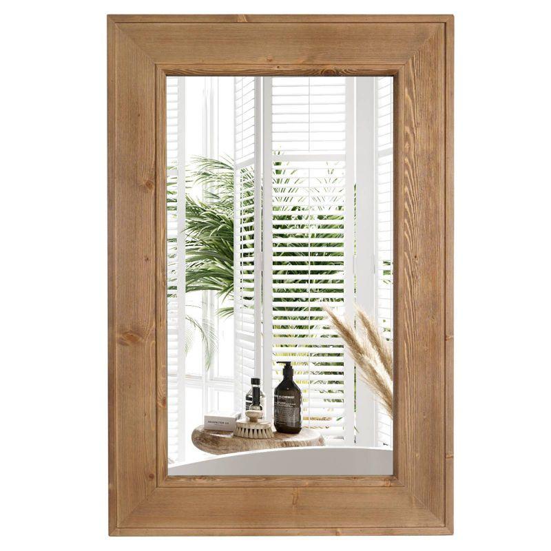 WallBeyond Natural Wash Wood Mirror