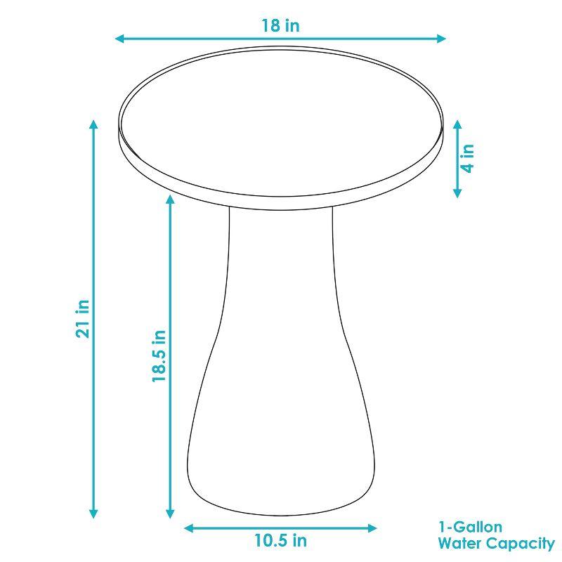 Sunnydaze Outdoor Weather-Resistant Garden Patio Classic High-Fired Smooth Ceramic Hand-Painted Bird Bath