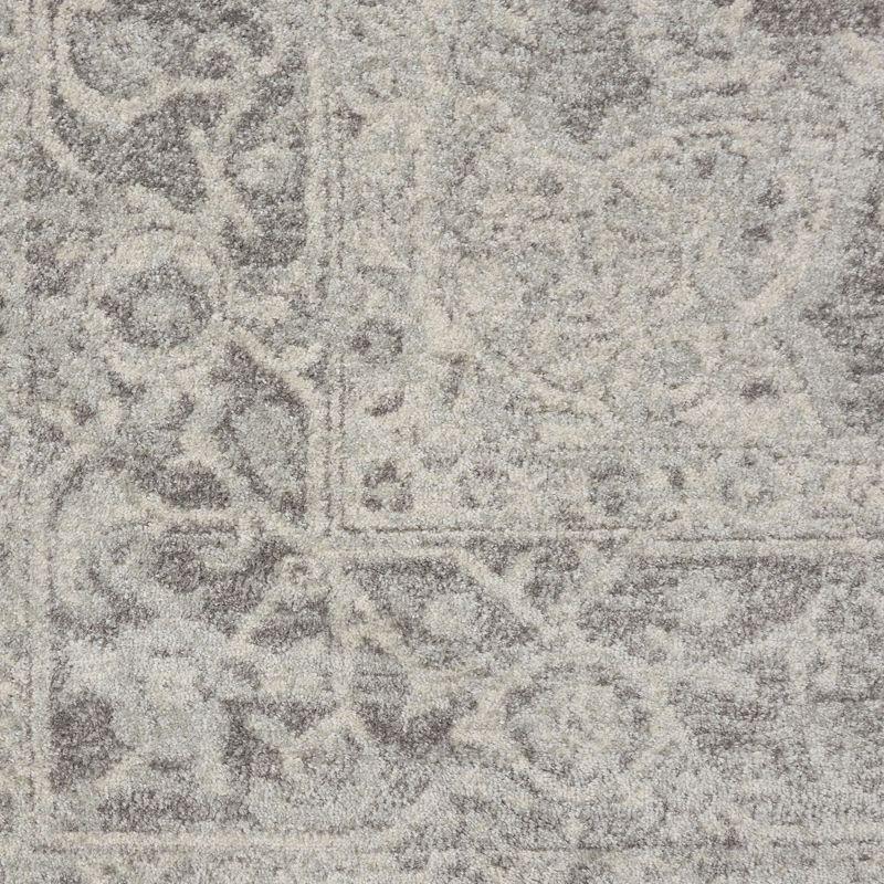 Nourison Tranquil Vintage Persian Center Medallion Area Rug Ivory Grey 8'10" x 11'10"