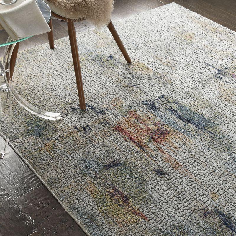 Global Vintage GLB09 Ivory/Multicolor Area Rug Abstract Artistic Brushstroke By Nourison