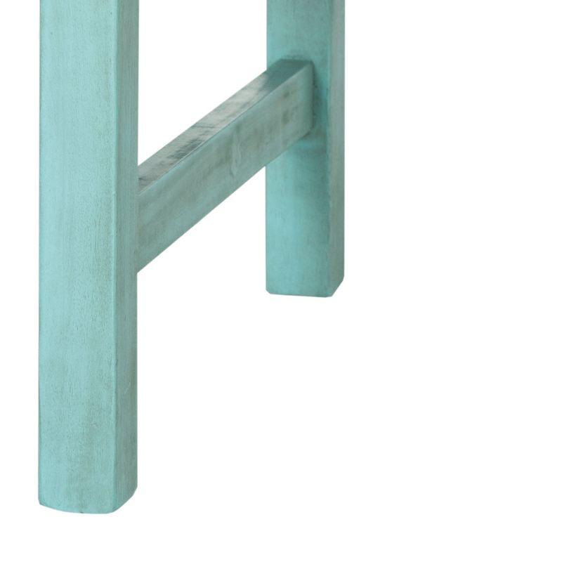 Brentwood Bench - Outdoor - PAT6732 - Beach House Blue/Beige - Safavieh