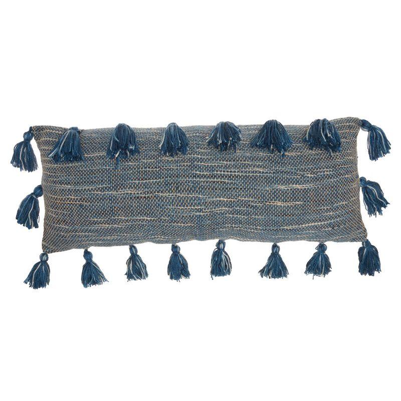 Mina Victory Lifestyles 13-in x 33-in Blue Rectangular Indoor Decorative Pillow