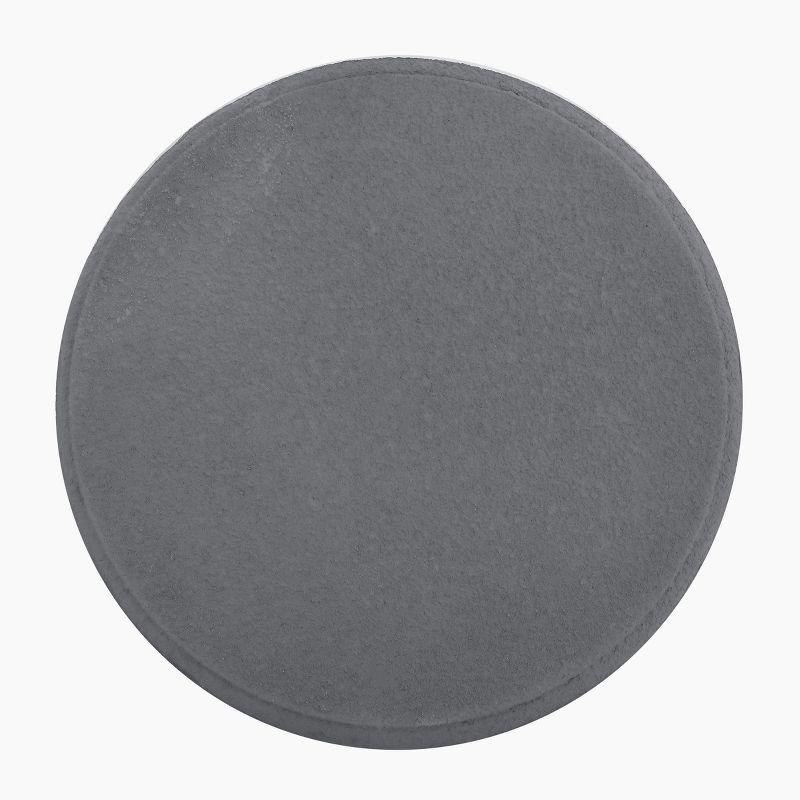 Evans 18" Minimalist Modern 3-Legged Drum Accent Table, Gray Frosted - JONATHAN Y