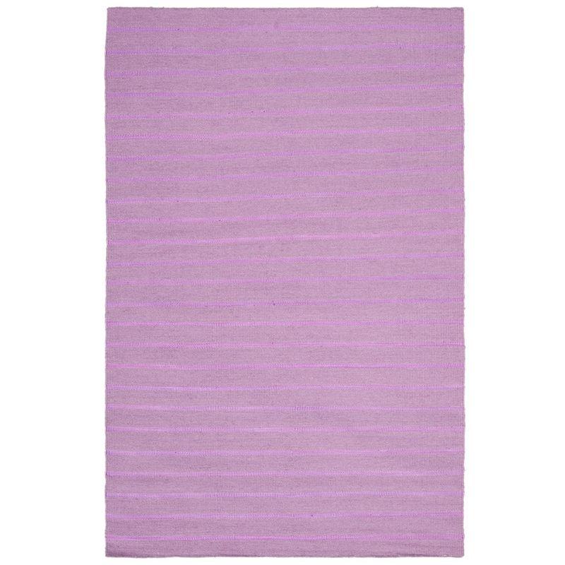 Lavender Geometric Flat Woven Wool Area Rug, 3' x 5'