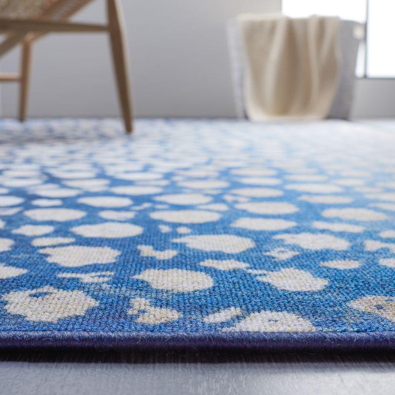 Journey JNY118 Power Loomed Machine Washable Slip Resistant Area Rug - Navy/Beige - 6'7"x6'7" - Safavieh
