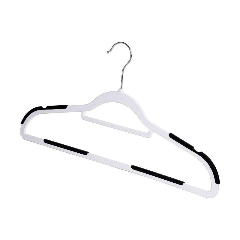 Honey-Can-Do 50pk Rubber Grip Hangers Black and White