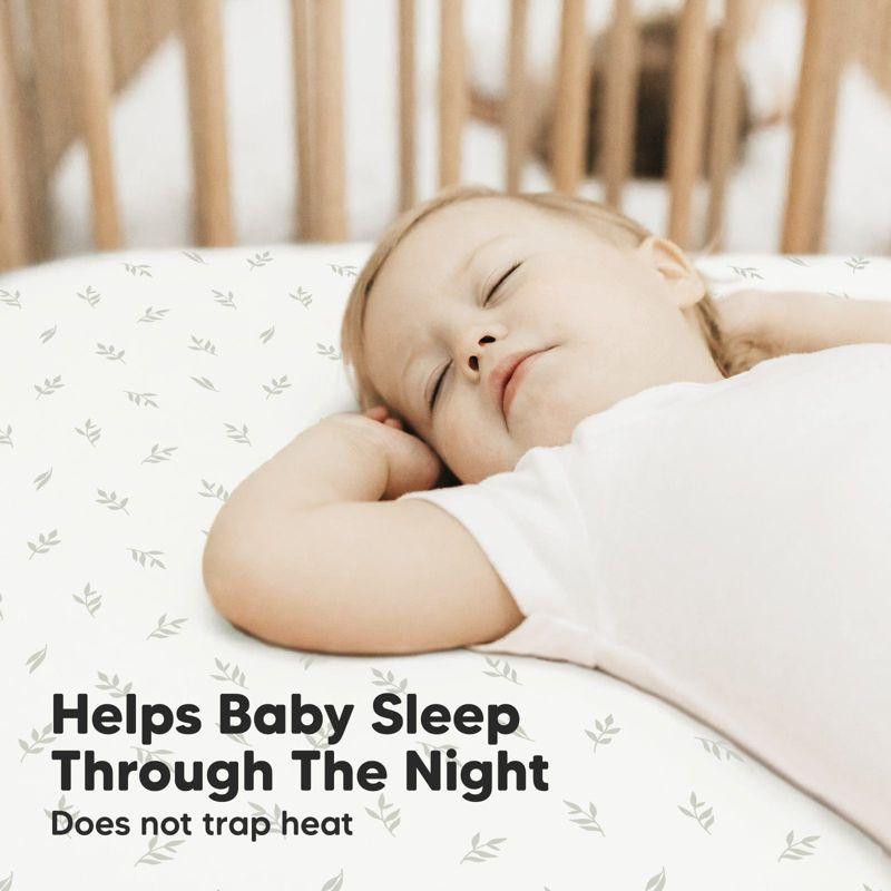 KeaBabies 2pk Isla Fitted Crib Sheets for Boys, Girls, Baby Crib Sheet, Fits Standard Nursery Crib Mattresses (Herb)