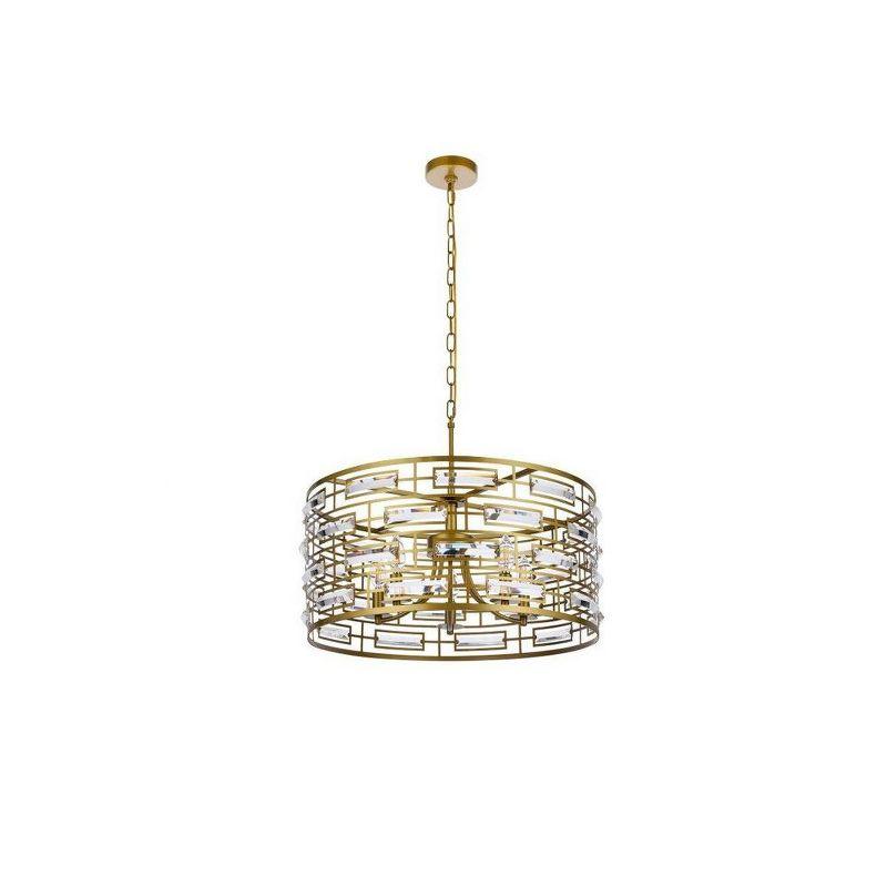 Elegant Lighting Kennedy 5 - Light Pendant in  Brass