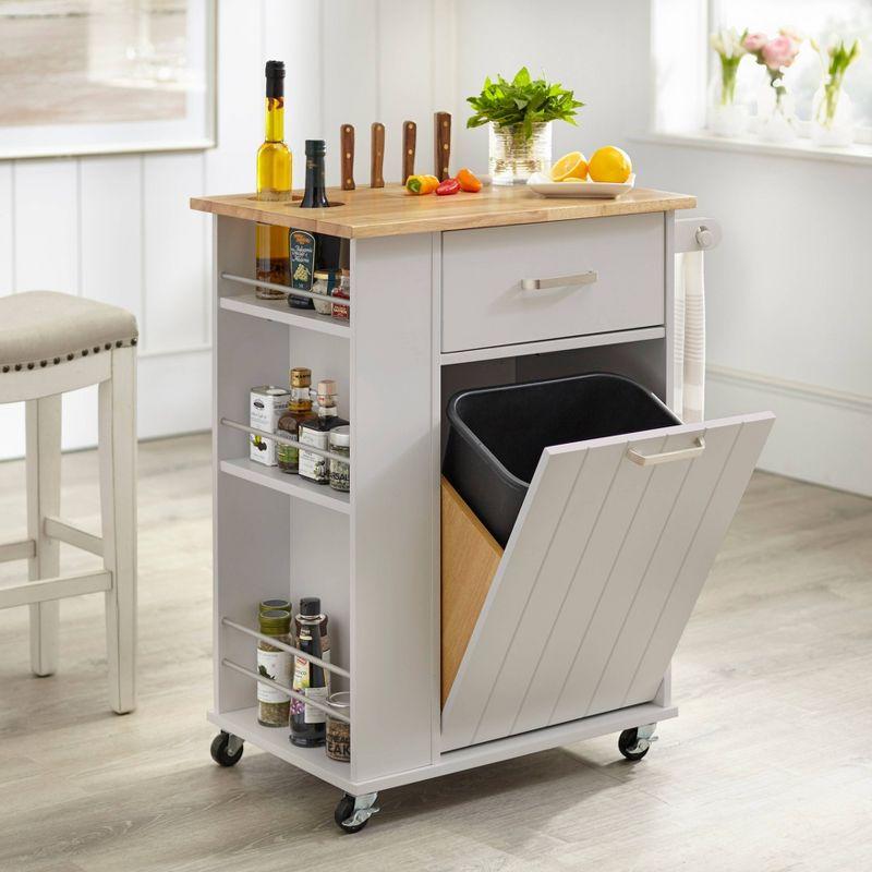 Lima Kitchen Cart Gray - Buylateral