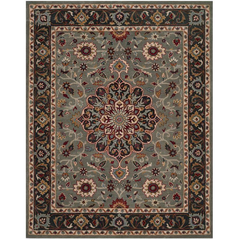 Heritage HG736 Hand Tufted Area Rug - Grey/Charcoal - 8'x10' - Safavieh.