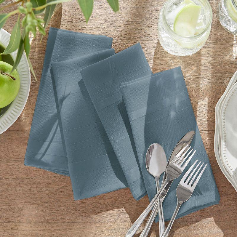 Elrene Elegance Plaid Stain Resistant Napkin Set of 4 - 17" x 17" - Elrene Home Fashions