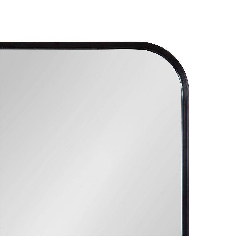 Kate and Laurel Zayda Radius Rectangle Framed Wall Mirror, 30x42, Black