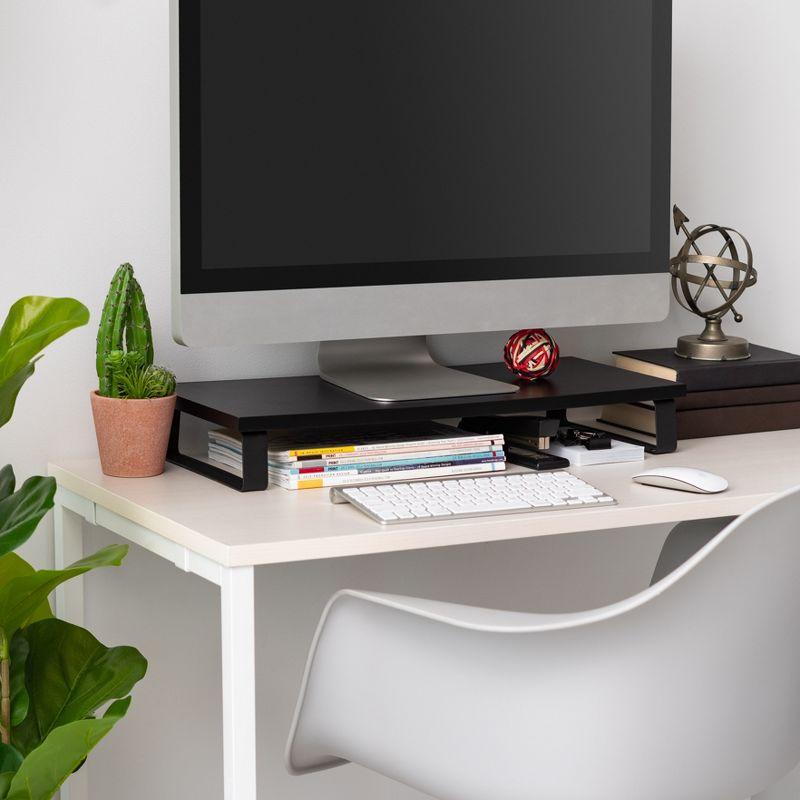 IRIS USA 1 Tier Computer Monitor Stand for Desk, Black