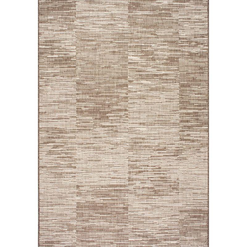 Nuloom Shirlene Stripes Indoor and Outdoor Patio Area Rug 5x7, Beige