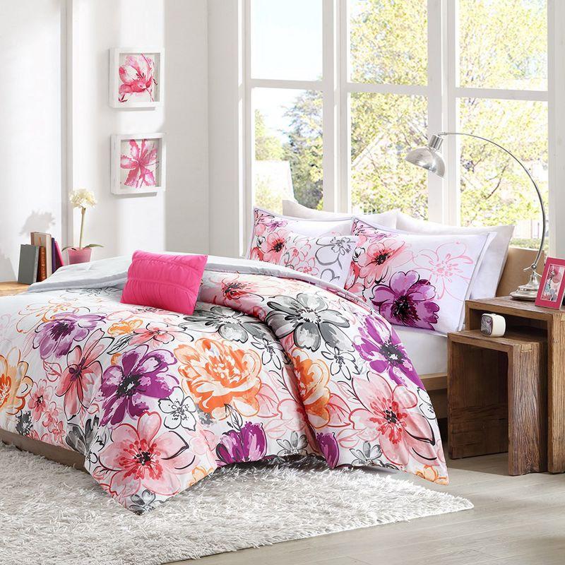 Lysandra Floral Print Comforter Set