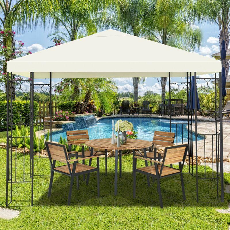 Costway 10'x10' Patio Gazebo Canopy Tent Steel Frame Shelter Patio Party Awning